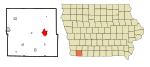 Page County Iowa Incorporated and Unincorporated areas Clarinda Highlighted